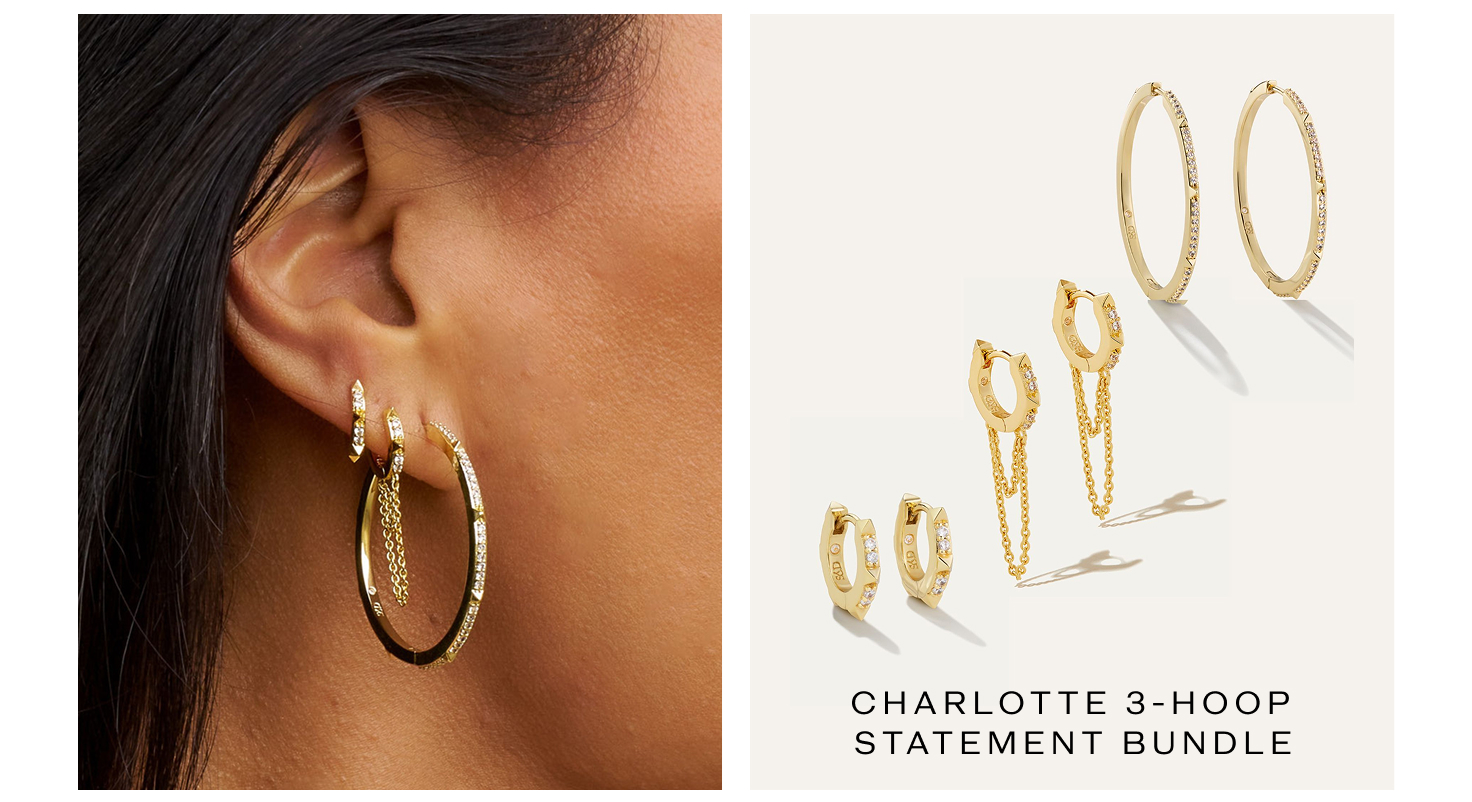 Charlotte Gold 3-Hoop Statement Bundle