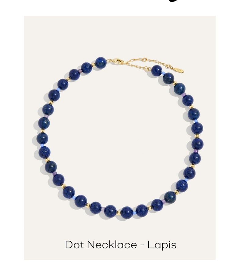 Dot Necklace in Lapis
