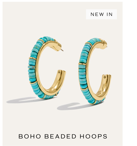 Boho Beaded Hoop Earrings