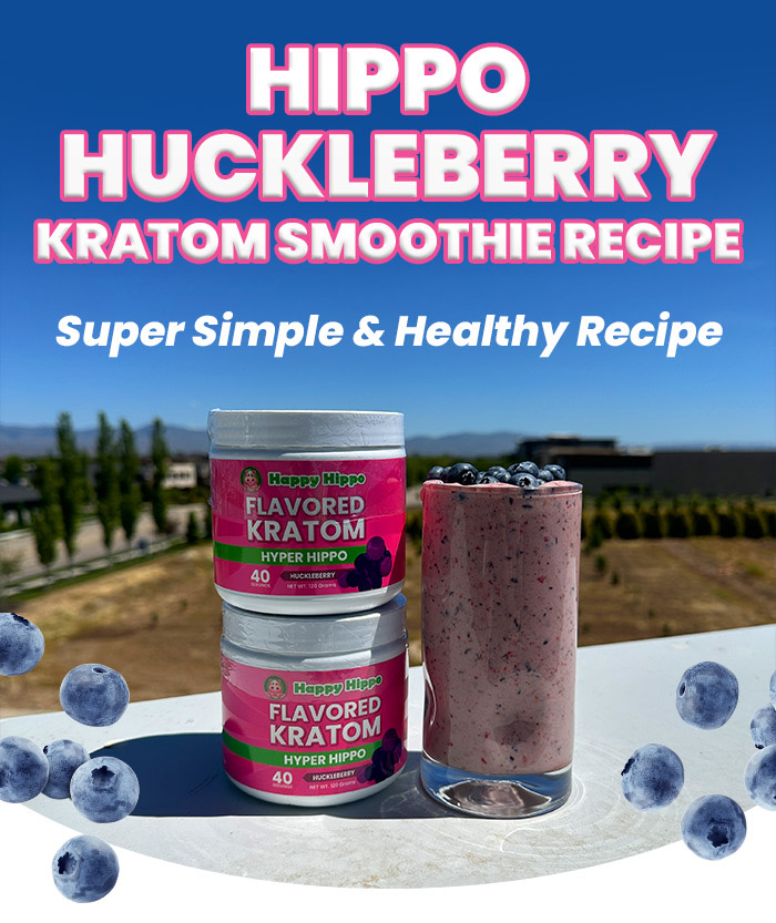 Hippo Huckleberry Kratom Smoothie Recipe! Super Simple & Healthy Recipe