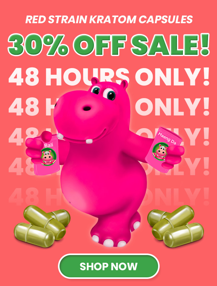 Red Strain Kratom Capsules. 30% OFF SALE! 48 Hours Only! 