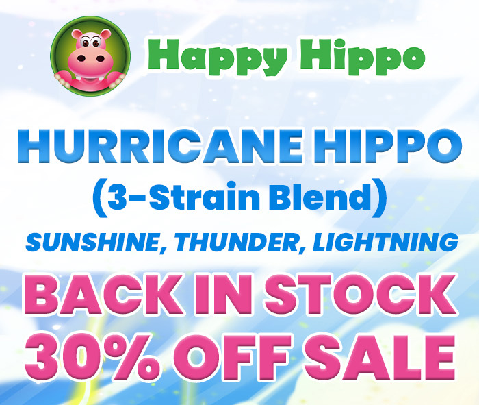 Hurricane Hippo (3-Strain Blend)  Sunshine, Thunder, Lightning BACK IN STOCK - 30% OFF SALE 