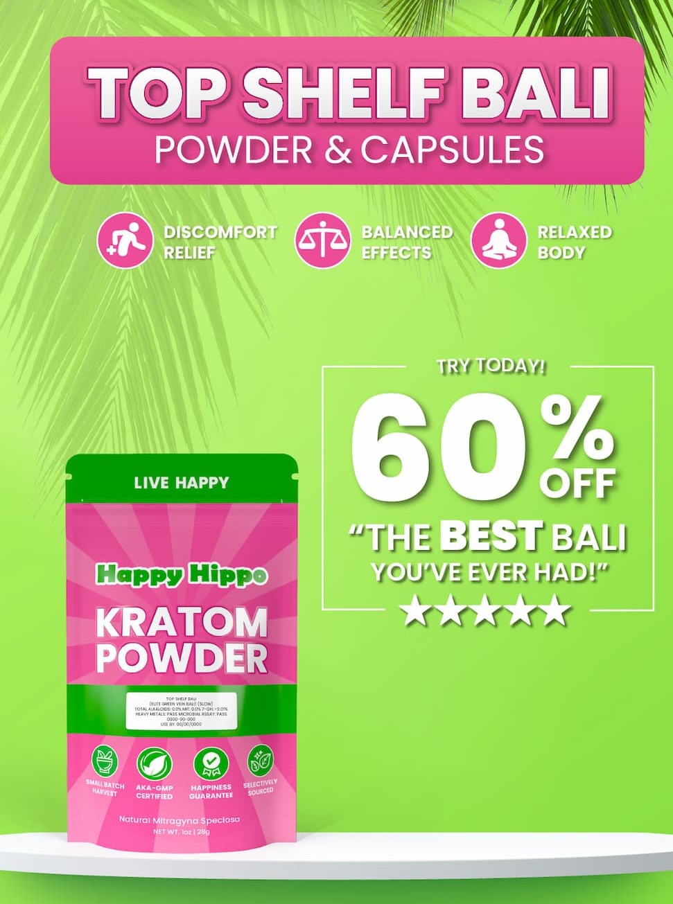 Top Shelf Bali 60% OFF Sale