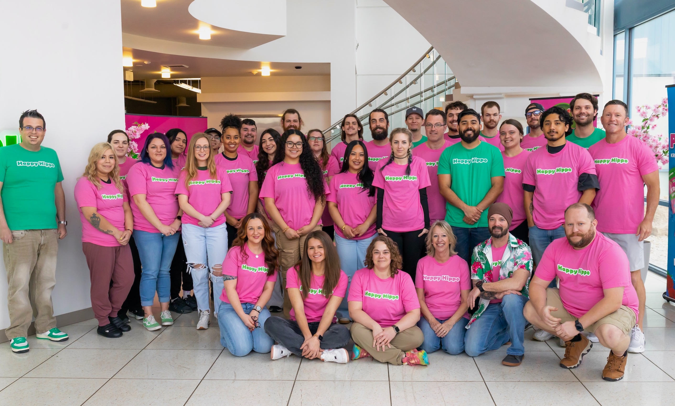 Happy Hippo Family Photo