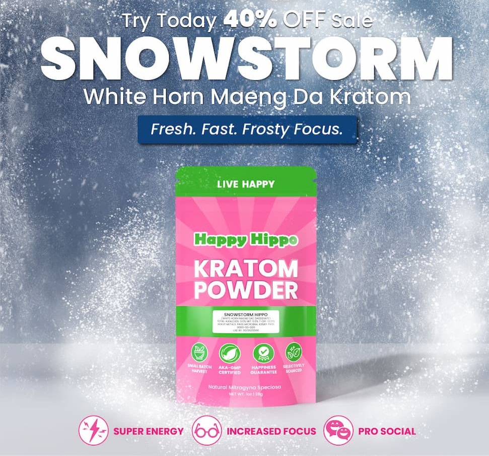Snowstorm Hippo - White Horn Maeng Da