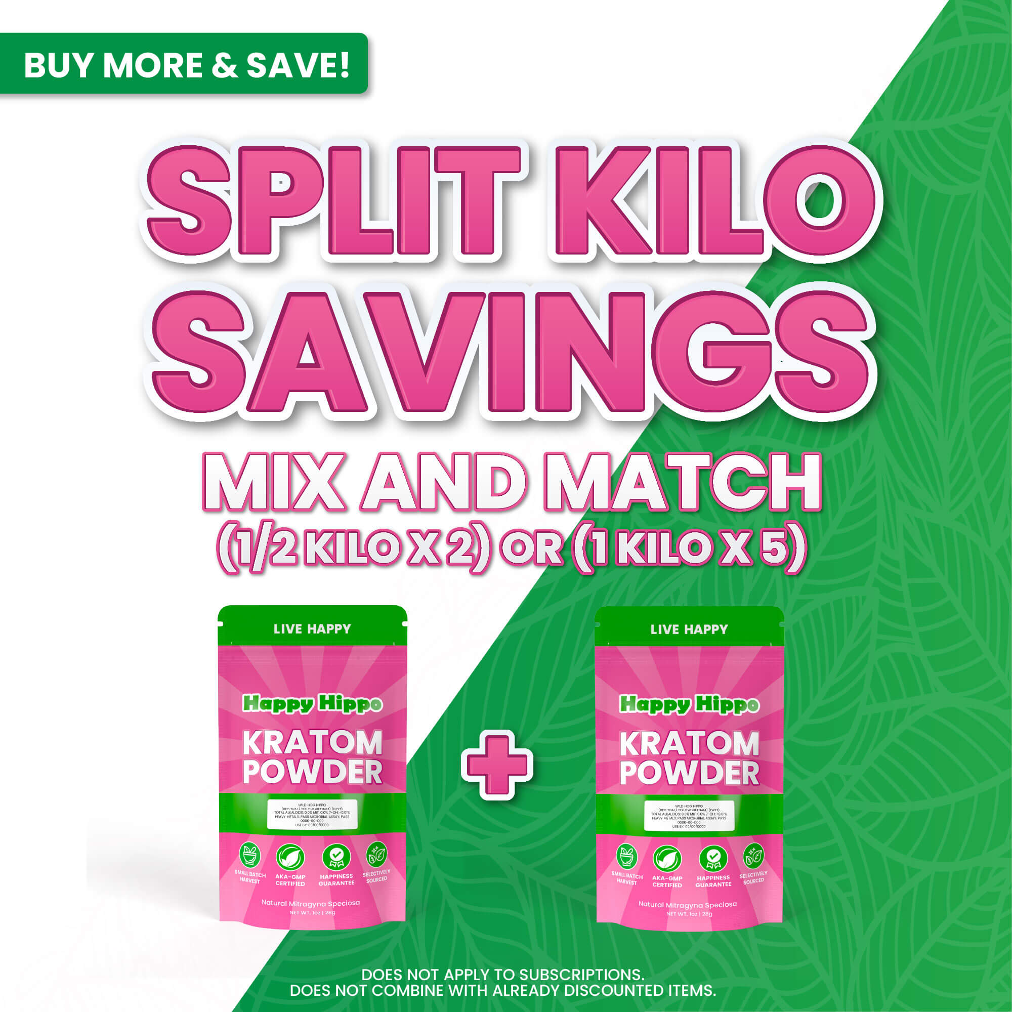 Split Kilo Savings - Mix and Match - Buy More and Save Big!