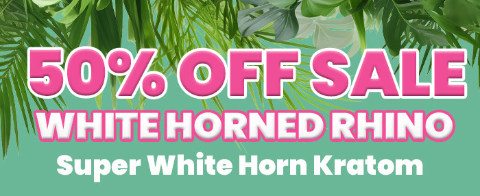 50% OFF SALE! White Horned Rhino (Super White Horn Kratom)