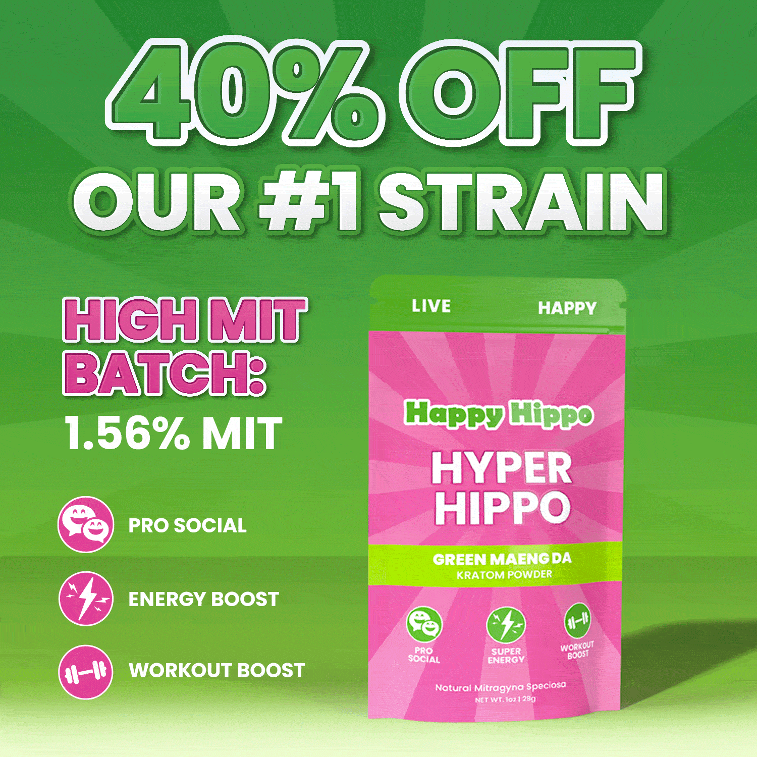40% Off Our #1 Strain high 1.56% MIT batch