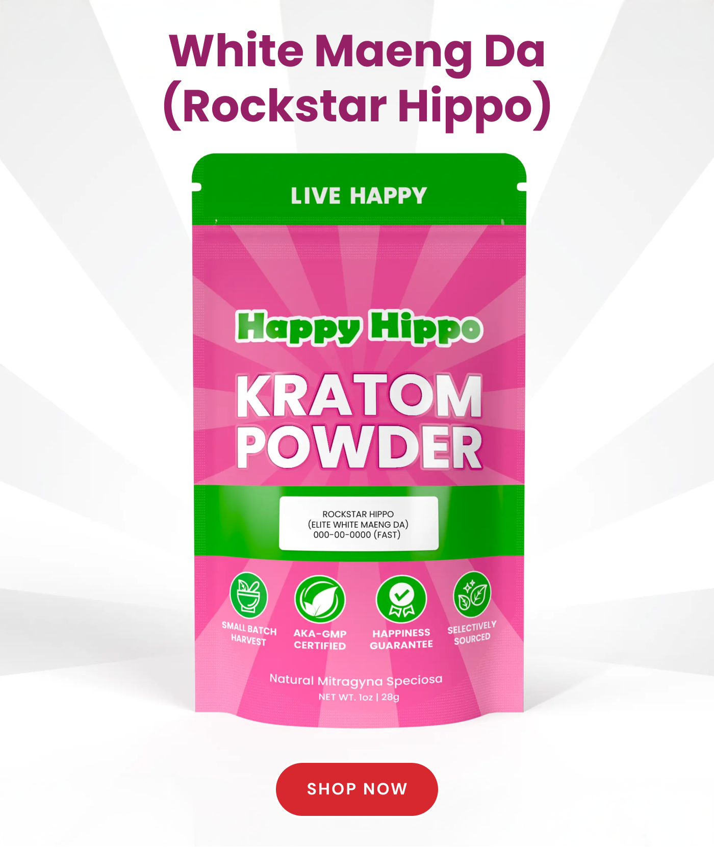 White Maeng Da  (Rockstar Hippo) | Shop Now