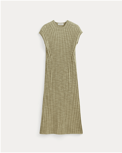 [Image]The Column Dress in Cotton Linen | Eucalyptus