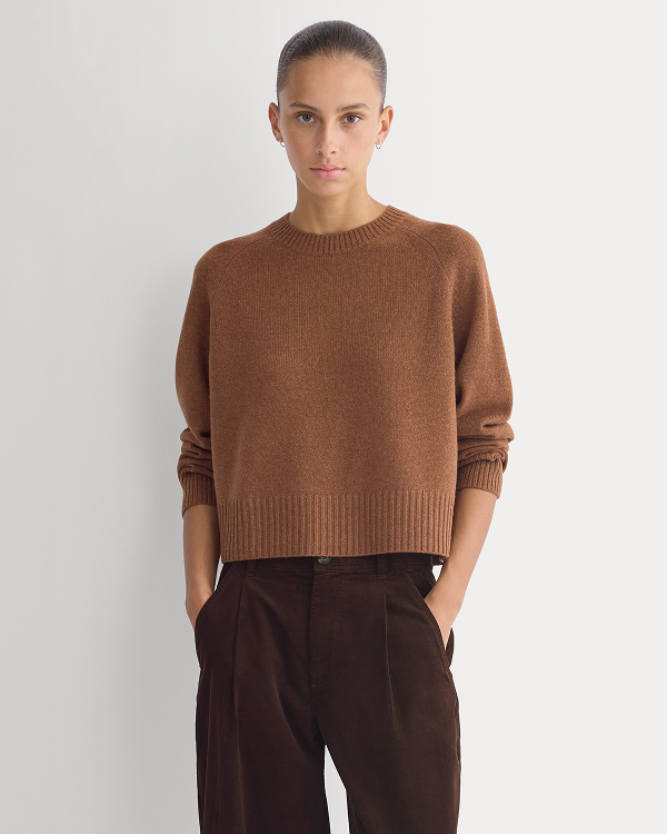 Image | Model in The Boxy Crew in Cashmere | Amber Brown