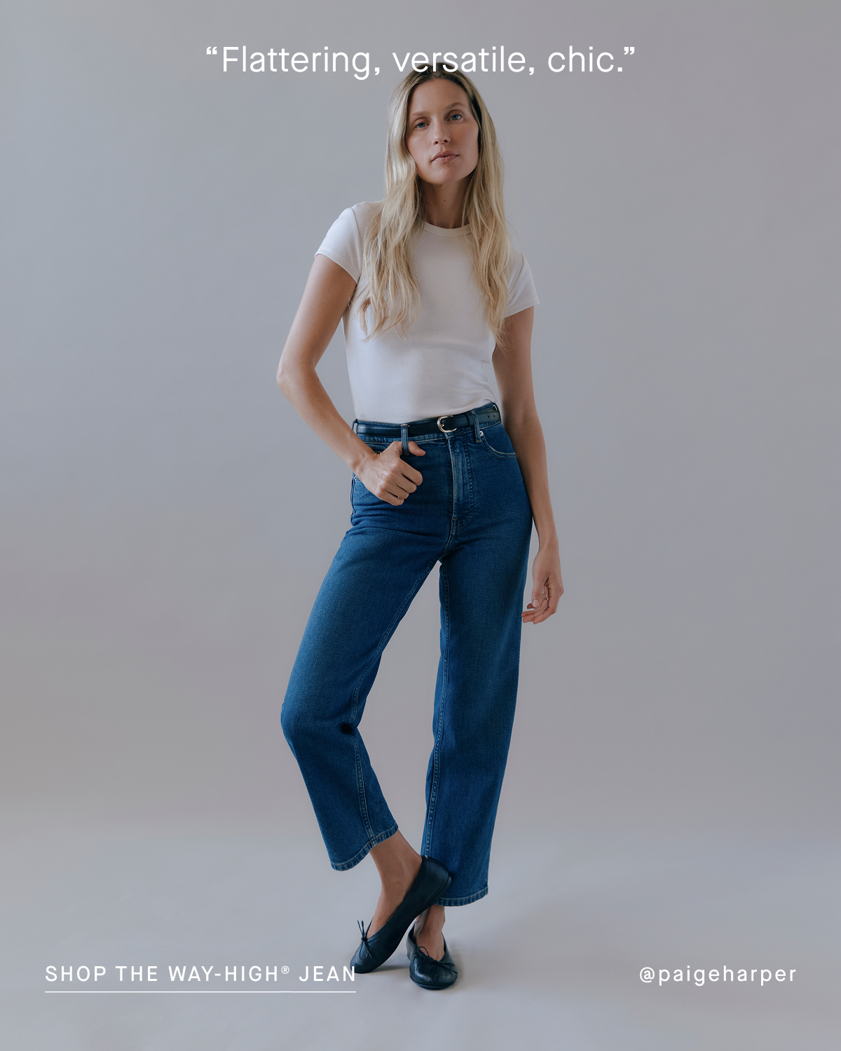 Image | @paigeharper in the cult favorite The Way-High® Jean | “Flattering, versatile, chic.” |  Shop The Way-High® Jean