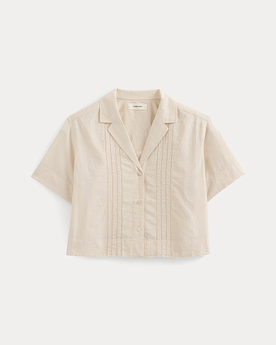 Image | Cotton Gauze Resort Shirt | Birch