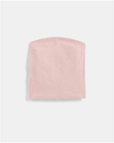 [Image]The Seersucker Tube Top | Soft Orange