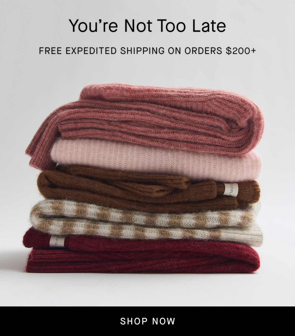 Image | You’re Not Too Late | Free Expedited Shipping on Orders $200+