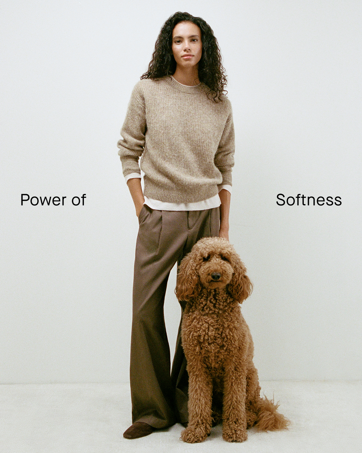 Editorial Image | Power of Softness | Model with Dog 