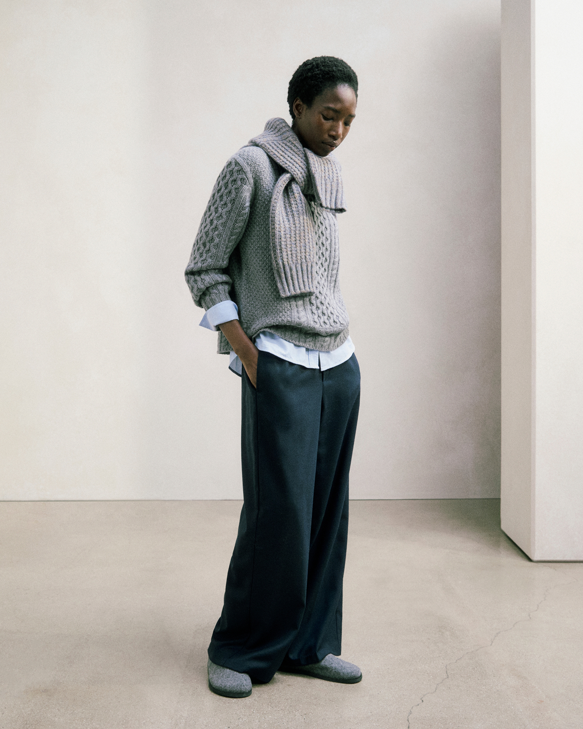 Image | Cable Sweater in Luxe Merino