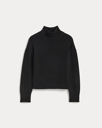 Image | The Boxy Turtleneck in Cashmere | Black