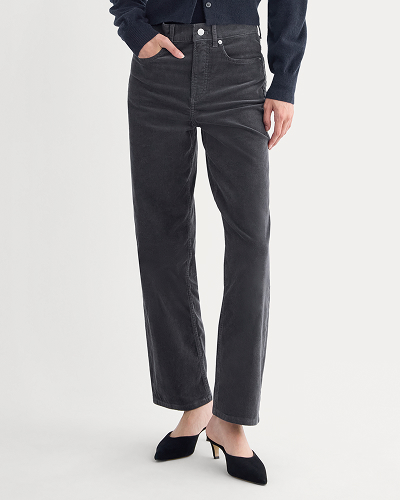 Image | Model in The Way-High® Corduroy Pant | Graphite