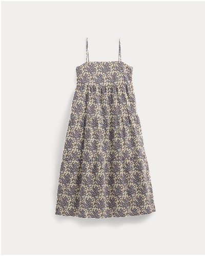 [Image]The Gauze Tiered Dress | Mocha Floral