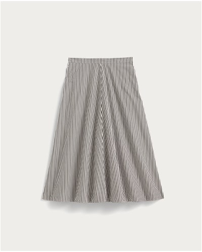 [Image]The Midi Skirt in Ultrasoft Cotton | Optic White / Black