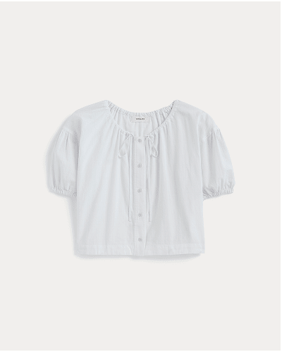 [Image]The Gauze Button-Up | White