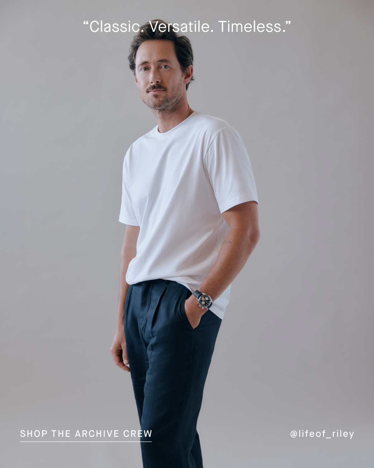 Image | @rileyharper in The Archive Crew | “Classic. Versatile. Timeless.”| Shop the Archive Crew | Men's 