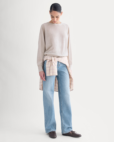 Image | Raglan Sweater in Ultrasoft Merino | Heathered Oat