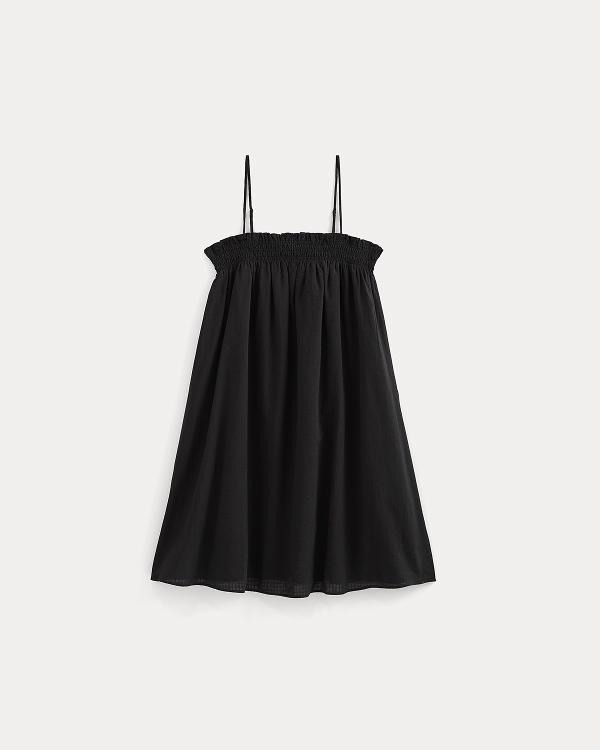 Image | Gauze Smocked Dress | Bone
