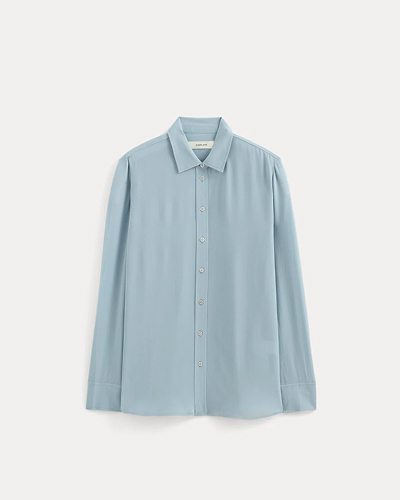 Image | The Must-Have Shirt in Washable Silk | Soft Blue
