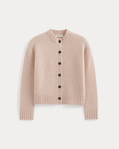 Image | The Crew Cardigan in Alpaca | Soft Rose