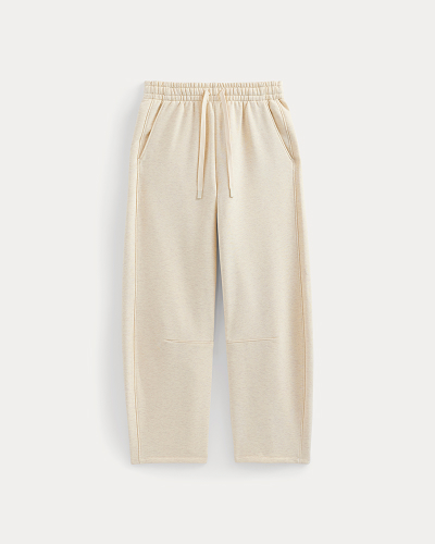 Image | Luxe Fleece Barrel Sweatpant | Heathered Oat