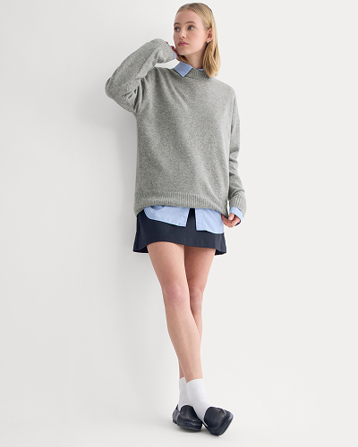 Image | Cashmere Boyfriend Sweater | Husky Gray