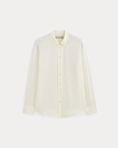 Image | The Must-Have Shirt in Washable Silk | Off-White