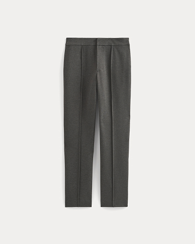 Image | Slim Trouser in Ponte | Heathered Soot