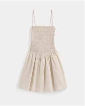 Image | Gauze Smocked Mini Dress | Birch