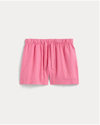 [Image]The Drawstring Boxer Short in Linen | Deep Pink