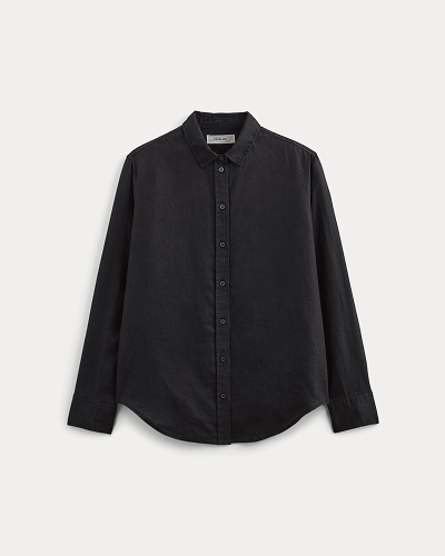 Image | The Must-Have Shirt in Linen | Black