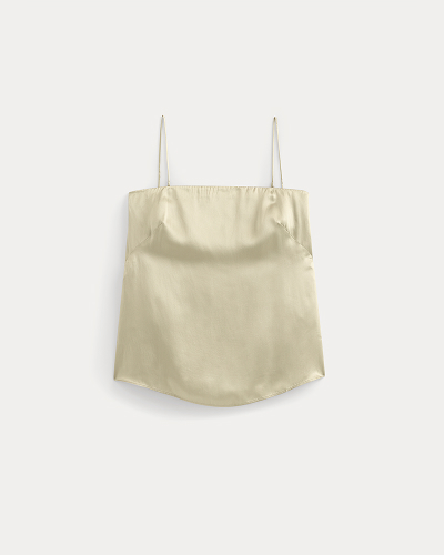 Image | Thin Strap Cami in Silk Charmeuse | Peyote