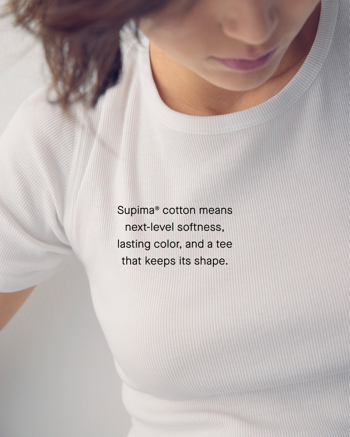 Image | Supima® cotton means next-level softness, lasting color, and a tee that keeps its shape.