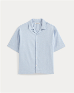 Image | Cropped Resort Shirt | Light Blue