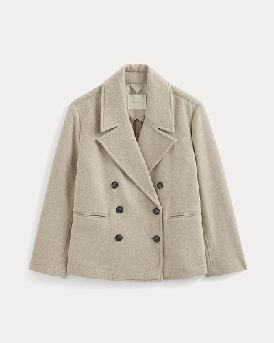 Image | ReWool Short Peacoat | Heather Wheat