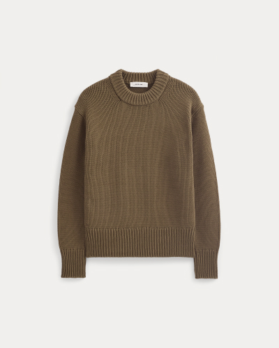 Image | Oversized Cocoon Crew in Elevated Cotton | Beech