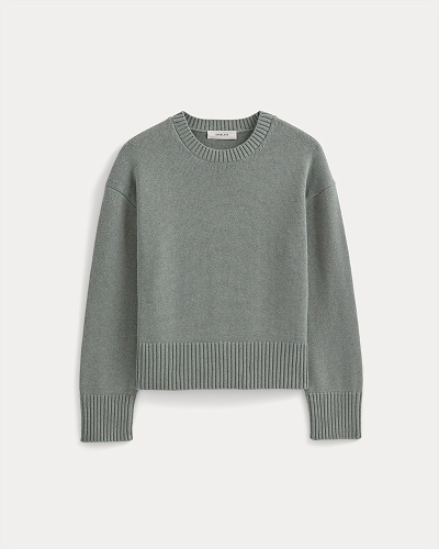 Image | The Boxy Sweater in Everyday Cotton | Heathered Lilypad