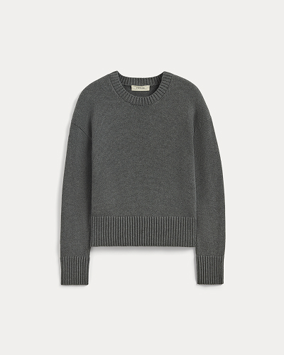 Image | Cashmere Fisherman Crew | Heather Charcoal