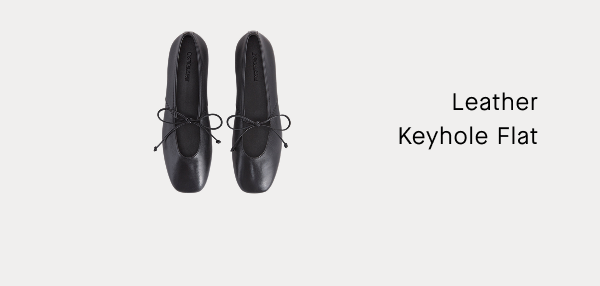 Image | Leather Keyhole Flat | Leather Black