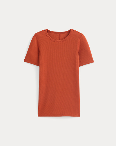 Image | The Luxe Rib Crew | Rust