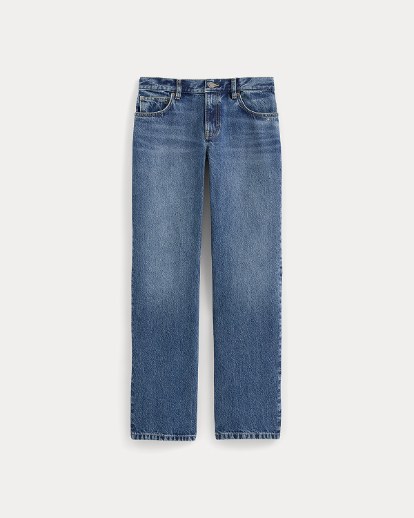 Image | Everlane x Elena Bonvicini La Brea Low-Rise Baggy Jean | Blue Bird Indigo