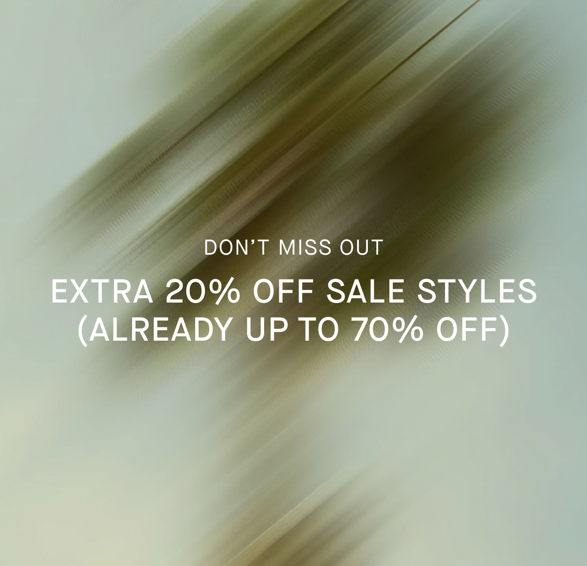Promo | Image | Don’t Miss Out | Extra 20% Off* Sale Styles | (Already Up to 70% Off)