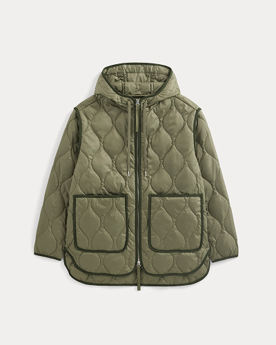 Image | ReNew Quilted Hooded Liner | Lichen Green